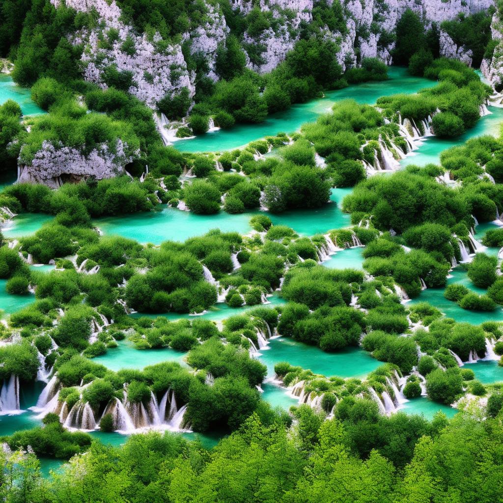 Rivière Korana et lacs de Plitvice en Croatie
