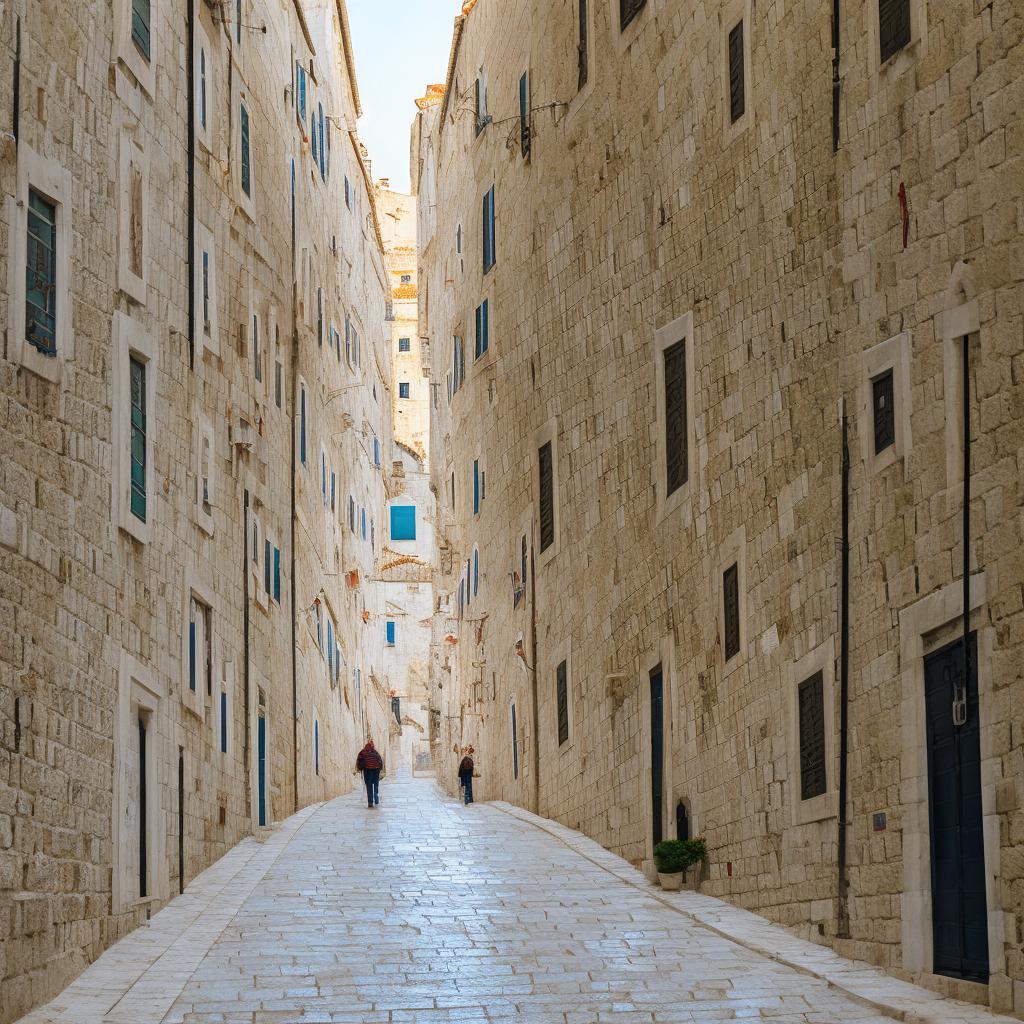 Rue Stradum à Dubrovnik, Croatie
