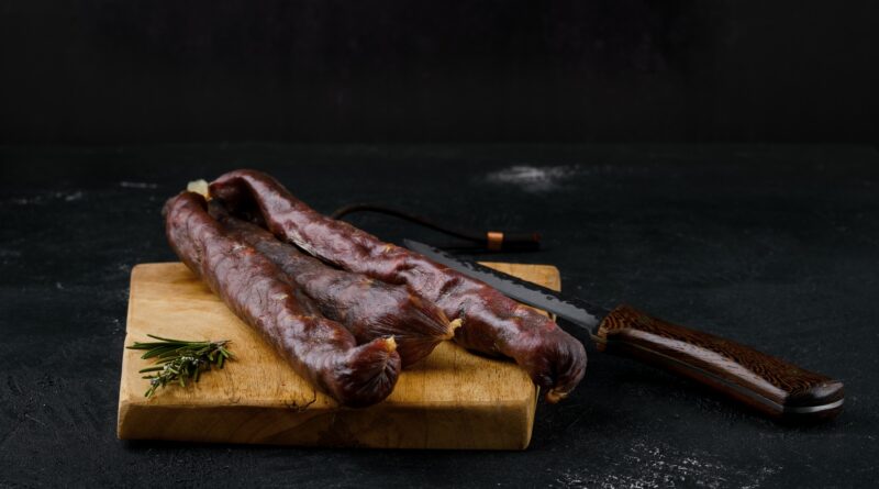 Dry cured beef sausage
